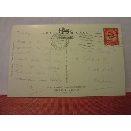 LANGDALE PIKES, CUMBRIA vintage used postcard by Jarrold 1959 postmark =