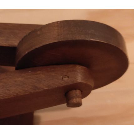 Woodcroftery Wheel Barrow Wood Bowl 14" Long Signed MCM Display Nuts Candy
