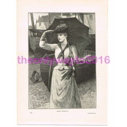Ships Company, by S Cowell, Victorian Art, Book Illustration (Print), 1890