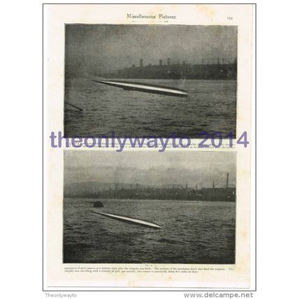 Torpedos Away, Book Illustration, c1895