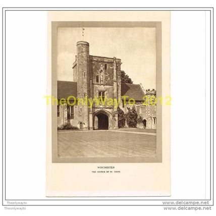 WINCHESTER, CHURCH OF ST CROSS, BOOK ILLUSTRATION FM IN SEARCH OF ENGLAND , 1939
