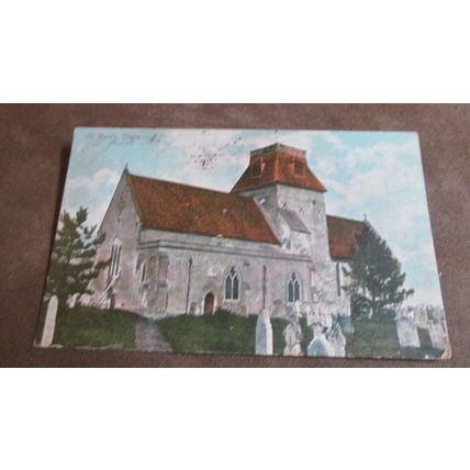 1906 fr Charlton postcard - St Mary's Church, Chislet - Nr Canterbury Kent