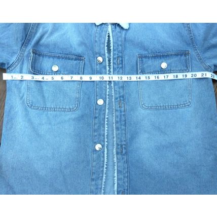 Mens Madden NYC Medium Denim Jeans Jacket Sherpa Collar Light Wash Fall Jacket