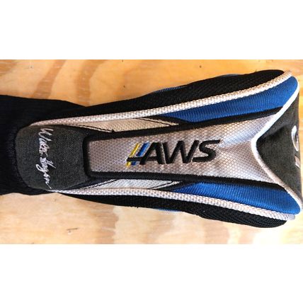 Walter Hagen AWS Golf Club Head Cover Sock Black Blue Silver 3i and 1w - Flaw