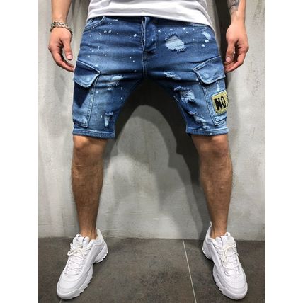 Men Casual Ripped Shorts Knee Length Short Jeans Denim Pants shorts New