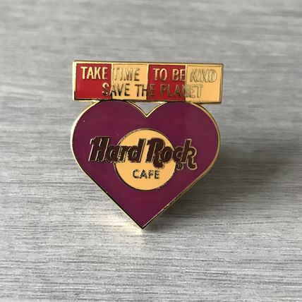 Hard Rock Cafe Take Time To Be Kind Save The Planet Purple Heart STAFF Pin MINT