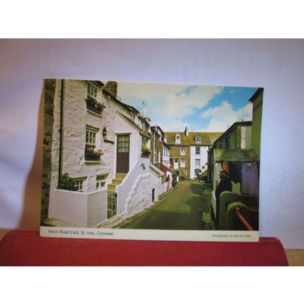 BACK ROAD EAST, ST. IVES, CORNWALL used postcard Murray King 1980 pm =