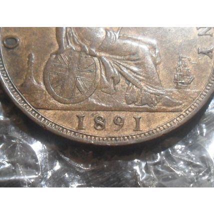 1891 Victoria penny.
