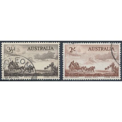 Mail Coach Pioneers - Australia 1955 - FH - SG 284/5 (B)