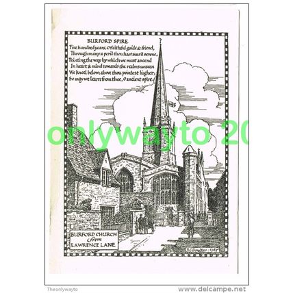 BURFORD CHURCH FROM LAWRENCE LANE, OXFORDSHIRE, ENGLAND, Postcard