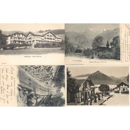 St Beatenberg Hotel Beau Sejour Alpenrose Railway 4x Switzerland Old Postcard s