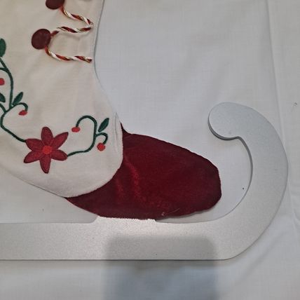 ICE SKATE Shaped CHRISTMAS STOCKING 16" Bag Gift Present Ski Sock