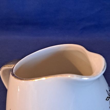 Vintage China FLORAL CREAMER 3 1/2" JAPAN Gold Flowers Trim