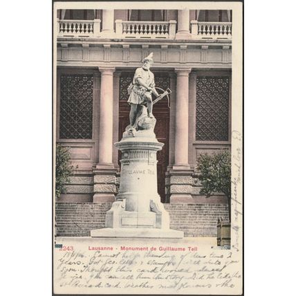 Monument de Guillaume Tell, Lausanne, 1906 - CPA
