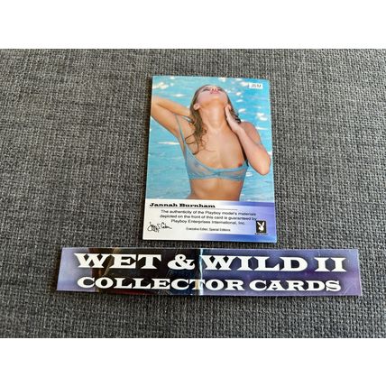 Playboy Wet & Wild II Authentic Worn Material Swatch Card Jannah Burnham JB/M