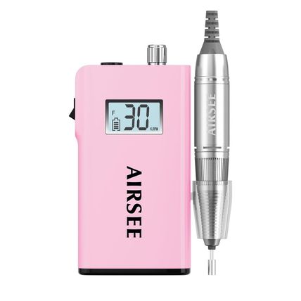 AIRSEE Rechargeable 30000RPM Electric Nail Drill Professional Portable E File Ma
