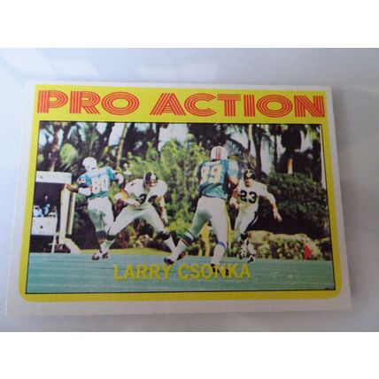 1972 Topps Football Card # 259 Larry Csonka Pro Action VG-Ex (4) Miami Dolphins