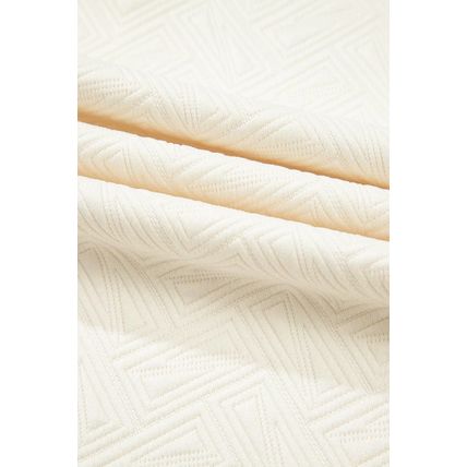 White Varsity Half Zip Textured Plus Size Top