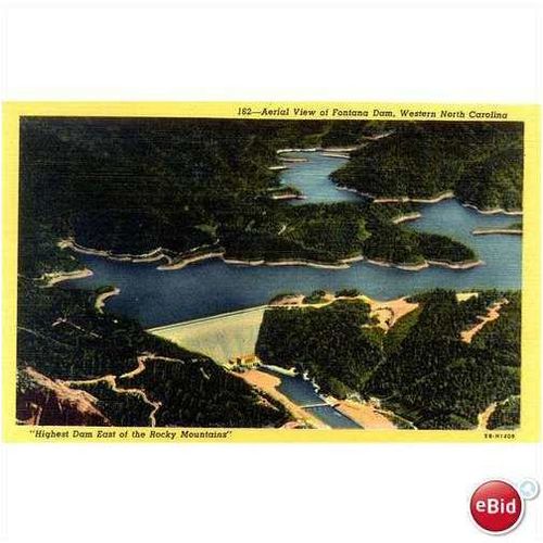 1940's Aerial View of Fontana Dam, North Carolina
