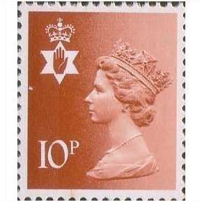 Great Britain Northern Ireland 10p Orange Brown Unmounted Mint NHM SG NI28 stamp