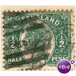 Queensland 1895 - QV - ½d green - used
