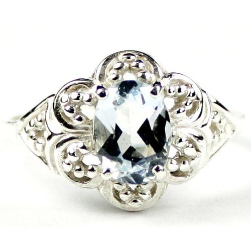 Aquamarine, 925 Sterling Silver Ring, SR125