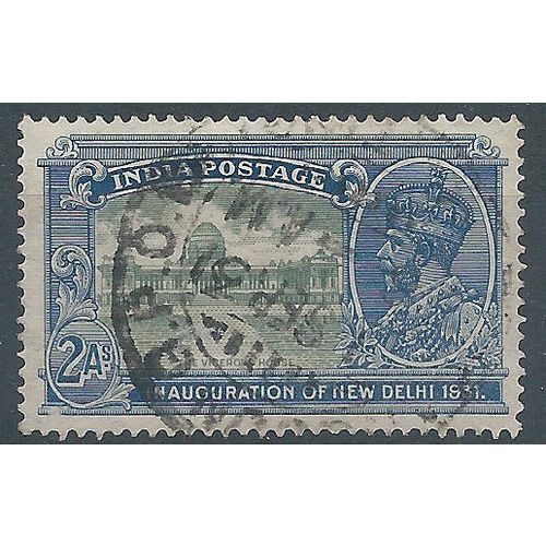India 1931 SG229 2a Green & Blue Inaug New Dehli Fine Used . ..