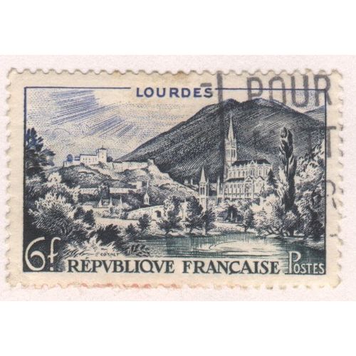 France 1954 - SG1205 - 6f indigo blue & green - Lourdes - used