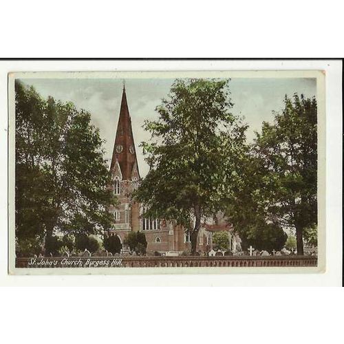 Sussex BURGESS HILL St John's Church Postcard by R.A.P.Co.