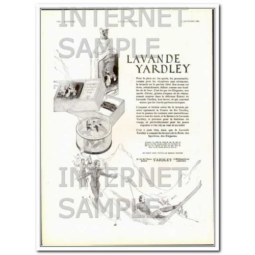 YARDLEY 1931 French Lavander perfume for outdoor sports vintage ad