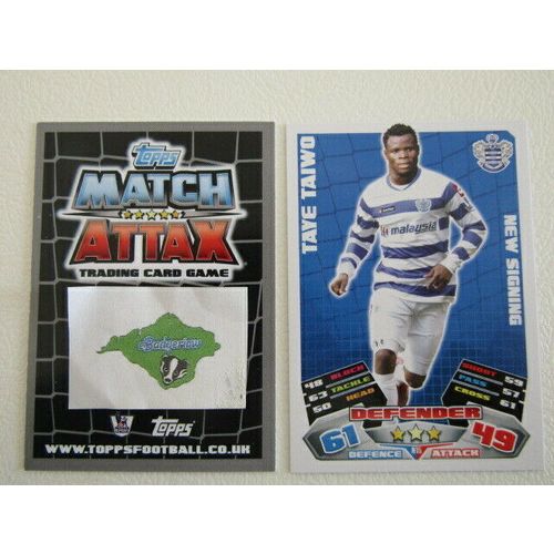 Topps Match Attax 2011 2012 Football Cards Teams N-W Card Variants (ef2)