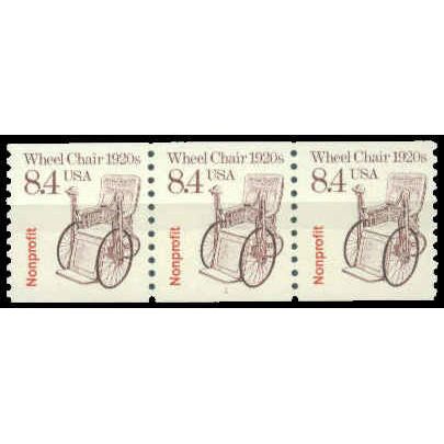 2256 8.4c Wheel Chair Fine MNH Dry Gum PNC 1/3 W1427