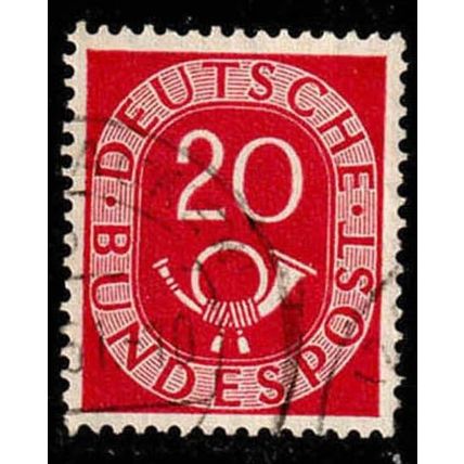 Germany 1951 Bundespost Coach Horn 20Pfg Used Stamp