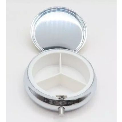 Thistle & Bees Design Pill Box 2 CM Three Sections Plastic Liner Storage Gift