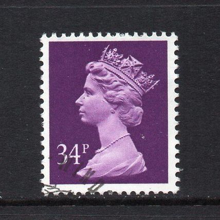 Elizabeth II - 1991 - 34p Deep Mauve (sg X987) Used