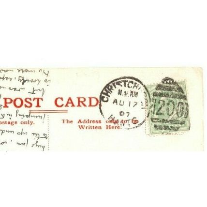 Postcard Christchurch Priory Church & Castle Ruins CHRISTCHURCH 200 Duplex 1907