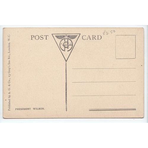 US President Woodrow Wilson Democrat Political Postcard