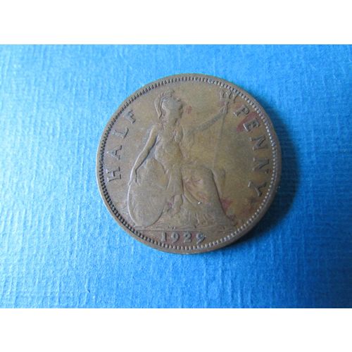 1929 GEORGE V HALFPENNY FREE POST. (j) AAJ