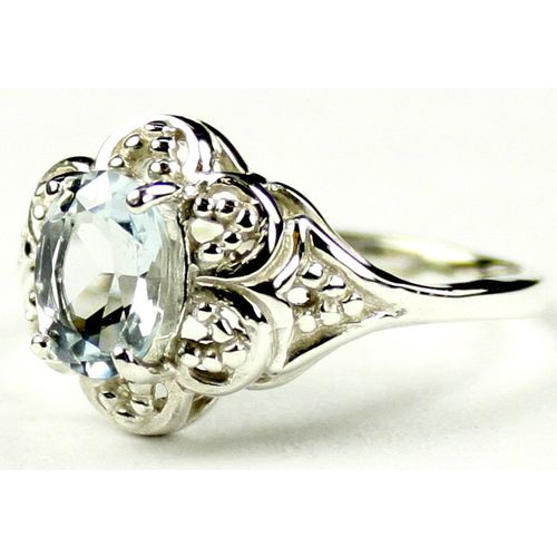 Aquamarine, 925 Sterling Silver Ring, SR125
