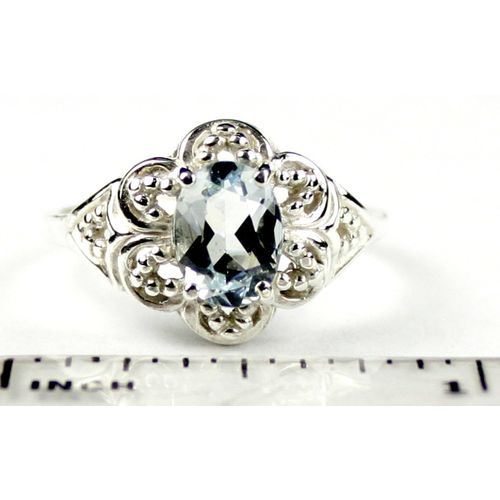Aquamarine, 925 Sterling Silver Ring, SR125