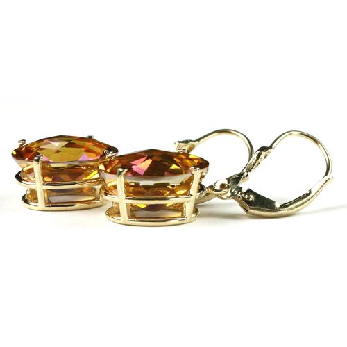 Twilight Fire Topaz, 14KY Gold Threader Earrings, E407