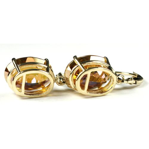 Twilight Fire Topaz, 14KY Gold Threader Earrings, E407