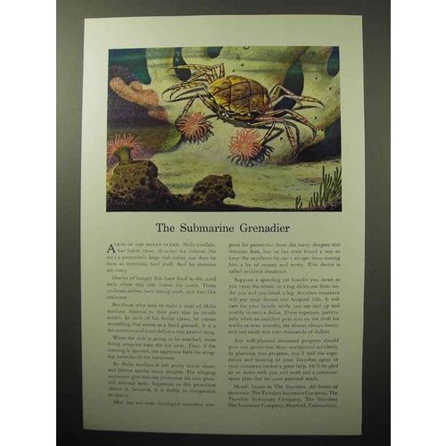 1942 Travelers Insurance Ad - The Submarine Grenadier