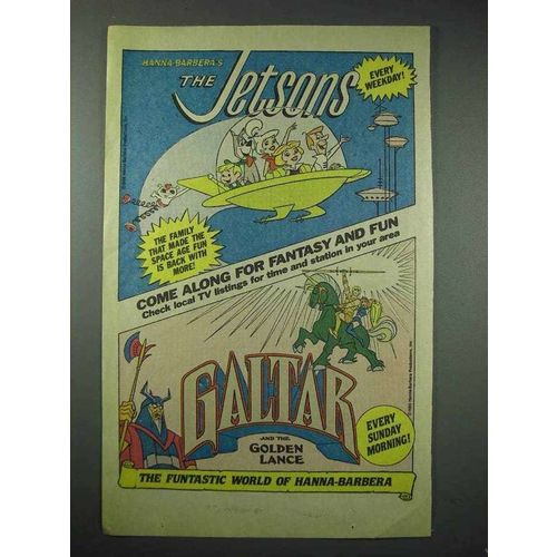 1986 The Jetsons, Galtar And Golden Lance TV Show Ad