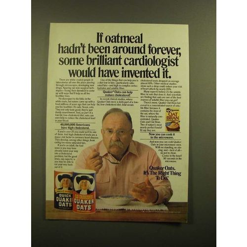 1988 Quaker Oats Ad - Wilford Brimley - Some Brilliant Cardiologist