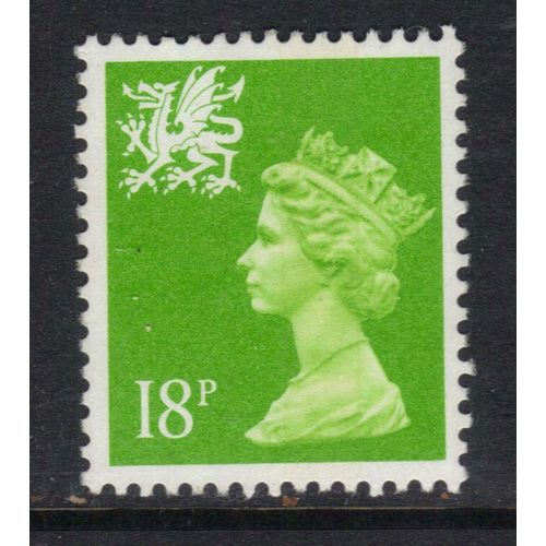 Wales GB 1991 18p Bright Green Machin No gum SG W 48 ( G105 )