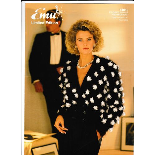 Original Unused Knitting Pattern Emu 1401 Lady's Mohair Cardigan 28-42" VGC