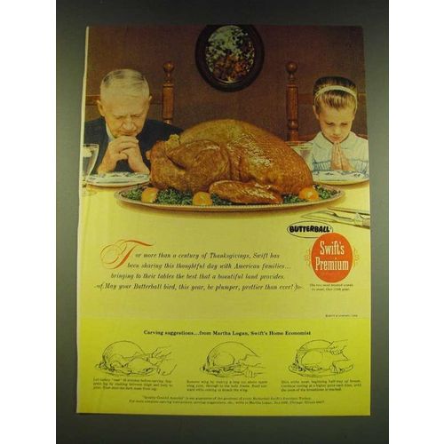 1966 Swift's Premium Butterball Turkey Ad - For more than a century