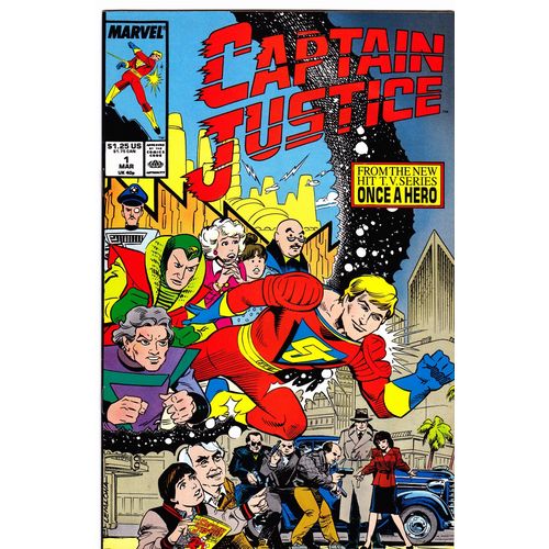 Captain Justice MAR #1 - Marvel 1988 Comic Book - Good