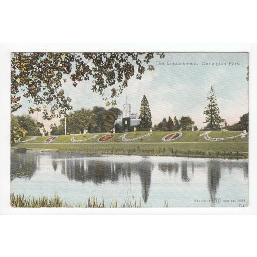 The Embankment Darlington Park Co Durham Postcard 1094